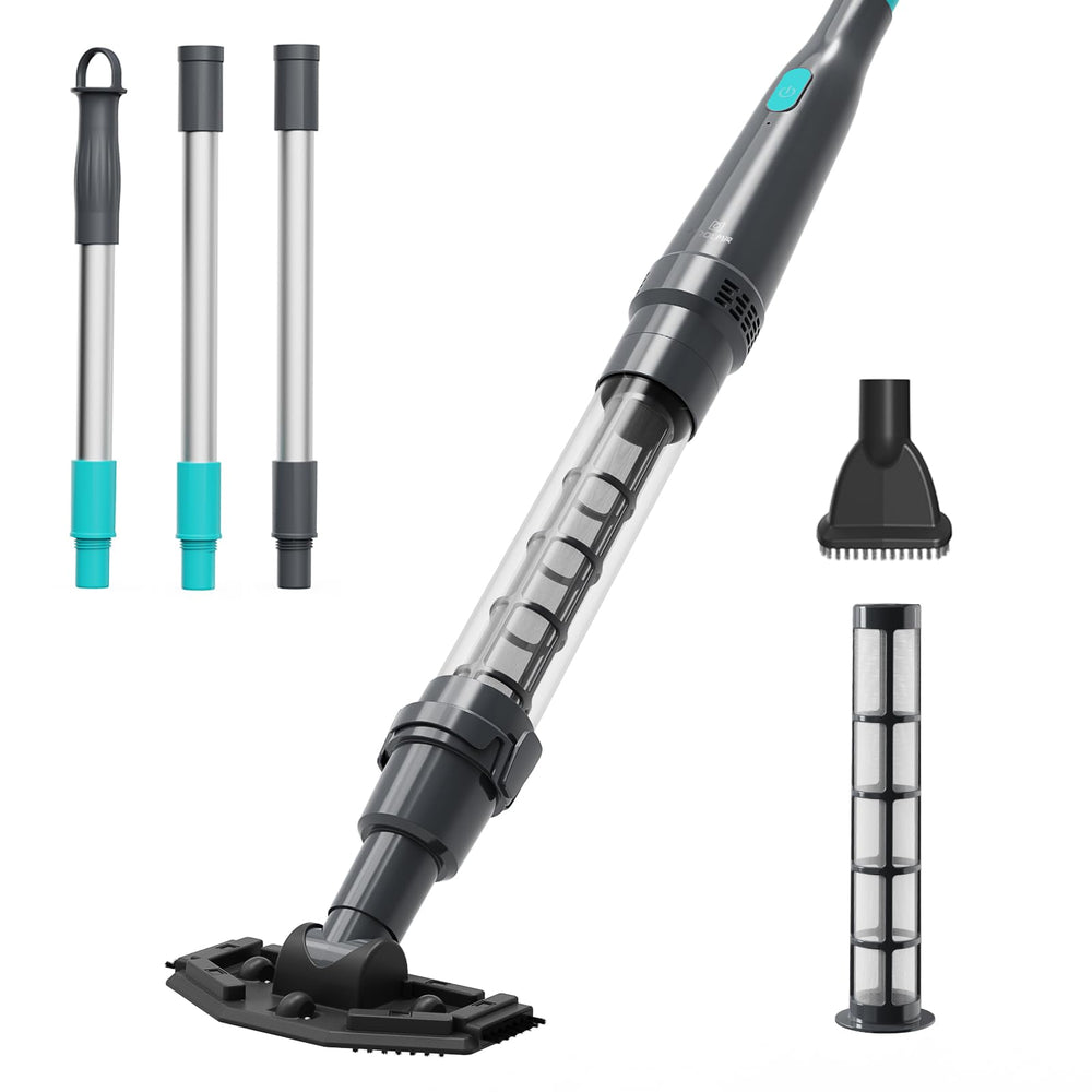 PoolMr Handheld Pool Vacuum front view with black finish