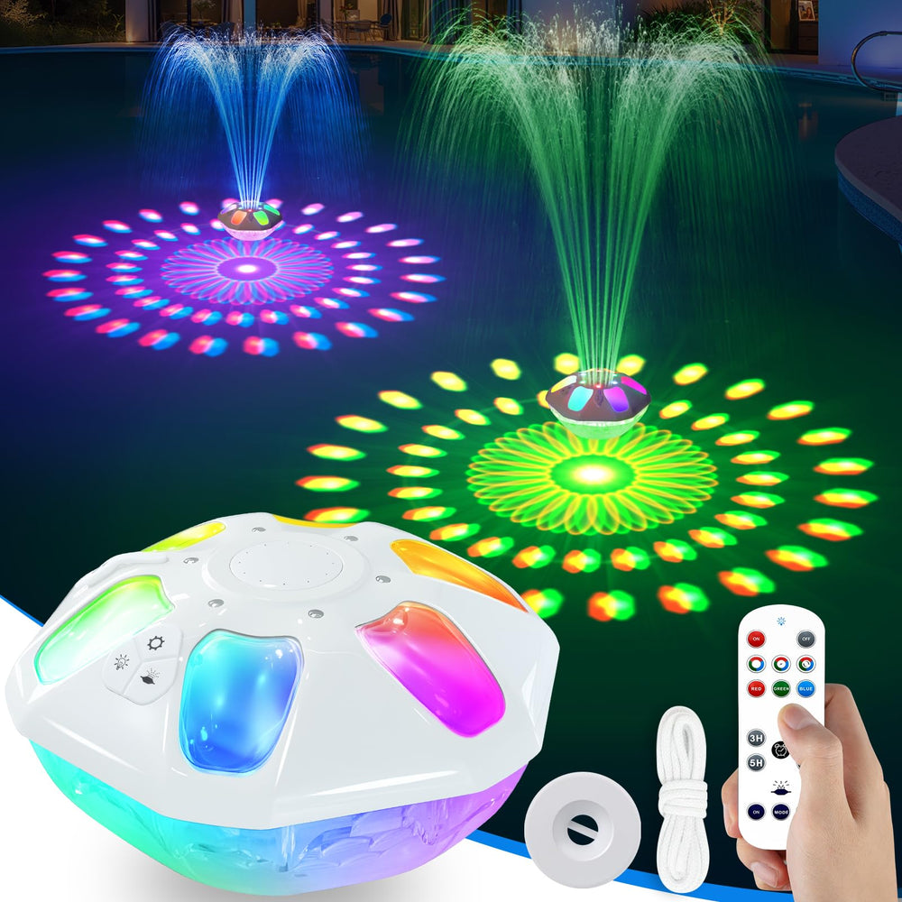 PoolPop Floating Pool Fountain 3.9FT with lights front view