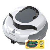 POOLPURE Cordless Robotic Pool Cleaner front view, grey-white