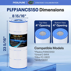 POOLPURE PJANCS150 Pool Filter Cartridge top view