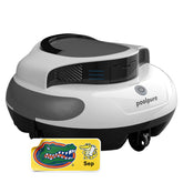 POOLPURE Pool Bottom Cleaning Robot front view in white-black