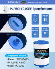 POOLPURE Spa Filter with circular handle