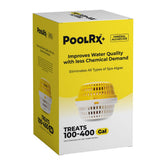PoolRx+ Mineral Algaecide Unit yellow and white tablet front view