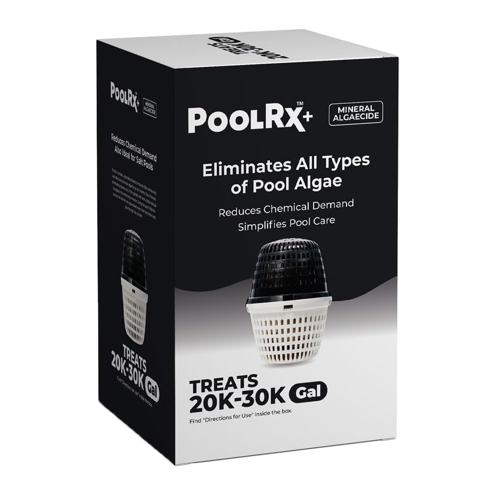 poolrx PoolRX+ Pool Unit for 20k-30k gallons, black packaging front view