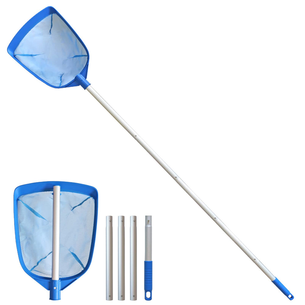 Poolvio Swimming Pool Leaf Skimmer Net with Telescopic Pole