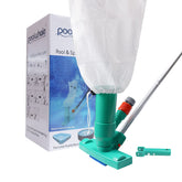 POOLWHALE Mini Jet Vac Vacuum Cleaner front view with brush attachment