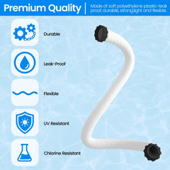 POOLWHALE pool hose side view showing length