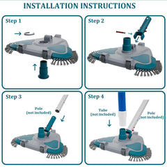 POOLWHALE Triangular Vacuum Head in green color