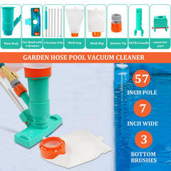 POOLWHALE vacuum cleaner side view showing bag attachment