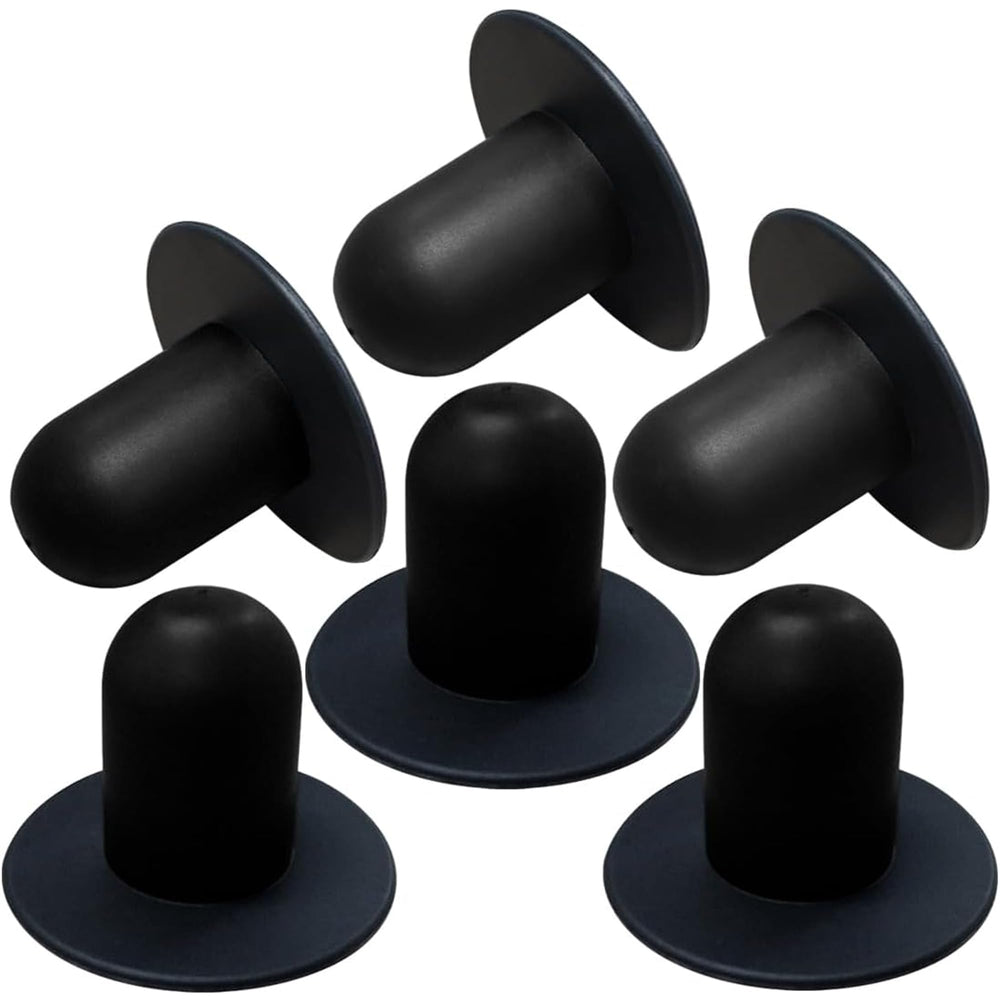 Popbee 6 PCS Pool Strainer Wall Plugs black rubber pack