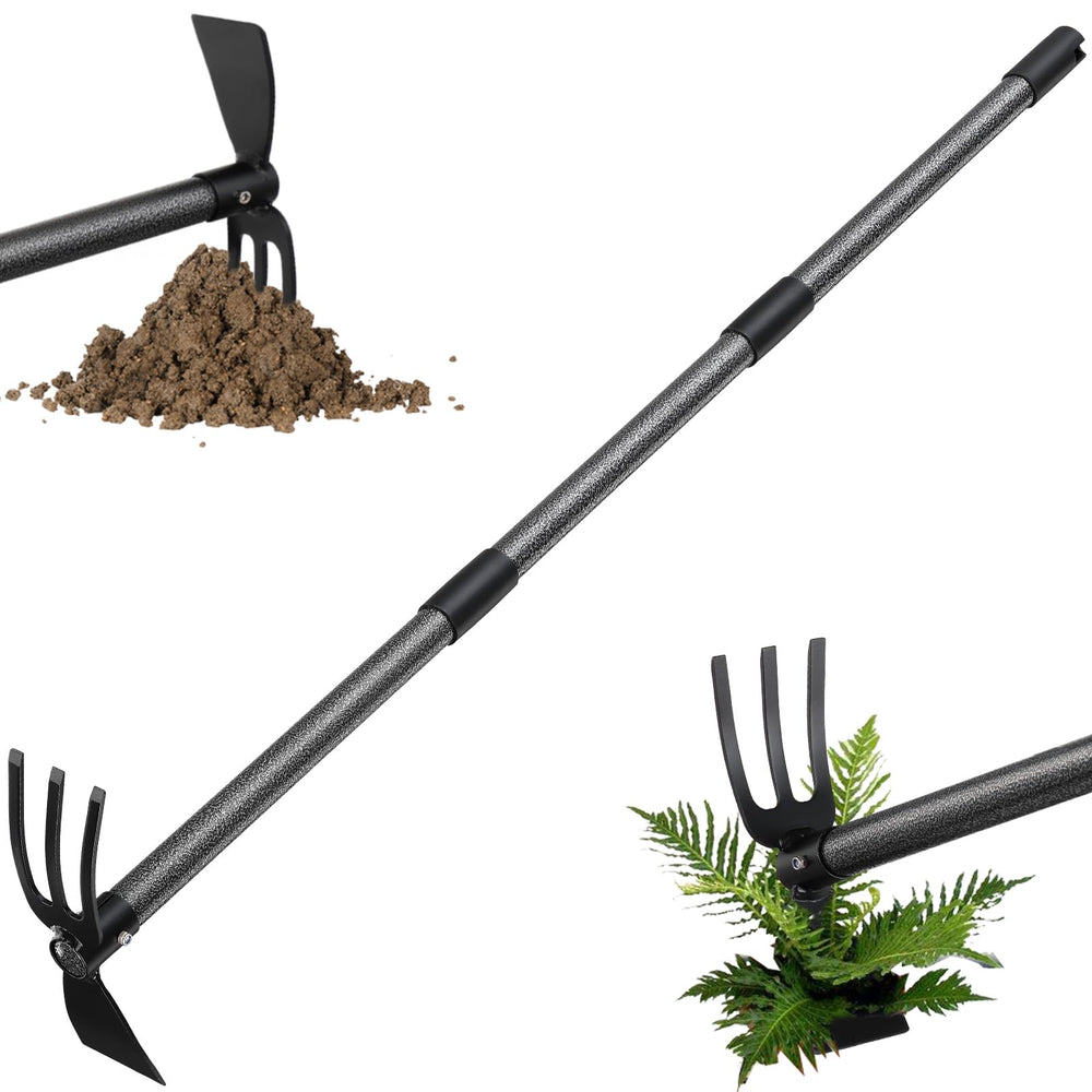 PoPoHoser 2-in-1 Garden Hoe Tool with adjustable handle