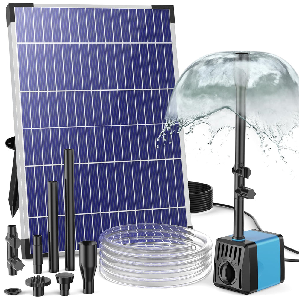 POPOSOAP Solar Water Fountain Pump with solar panel and tubing