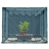 porayhut 4'x4' netting cover front view with double zipper