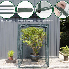 porayhut plant netting cover set up in a garden protecting vegetables