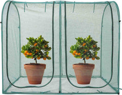 Porayhut plant netting cover with double zipper door