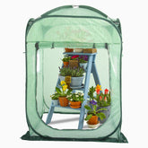 porayhut Pop Up Greenhouse Tent front view with zippered door
