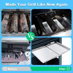 Porcelain steel heat shields included in Adviace kit