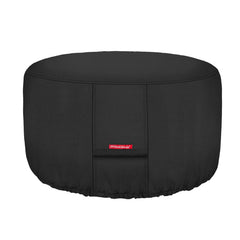 Porch Shield 44 inch round fire pit cover in black front view