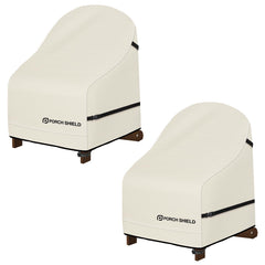 Porch Shield Adirondack Chair Cover beige front view
