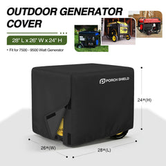 Porch Shield Generator Cover shown on a generator
