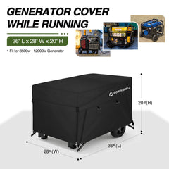 Porch Shield Generator Cover side view with pre-assembled pole