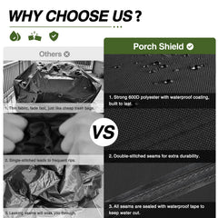 Porch Shield Grill Cover front view showing durable material