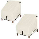 Porch Shield Patio Chair Cover 2 Pack front view in beige