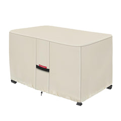 Porch Shield rectangular fire pit table cover beige front view