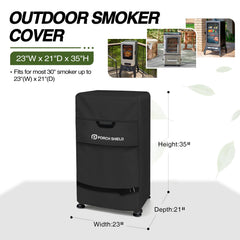 Porch Shield smoker cover, adjustable buckle straps detail