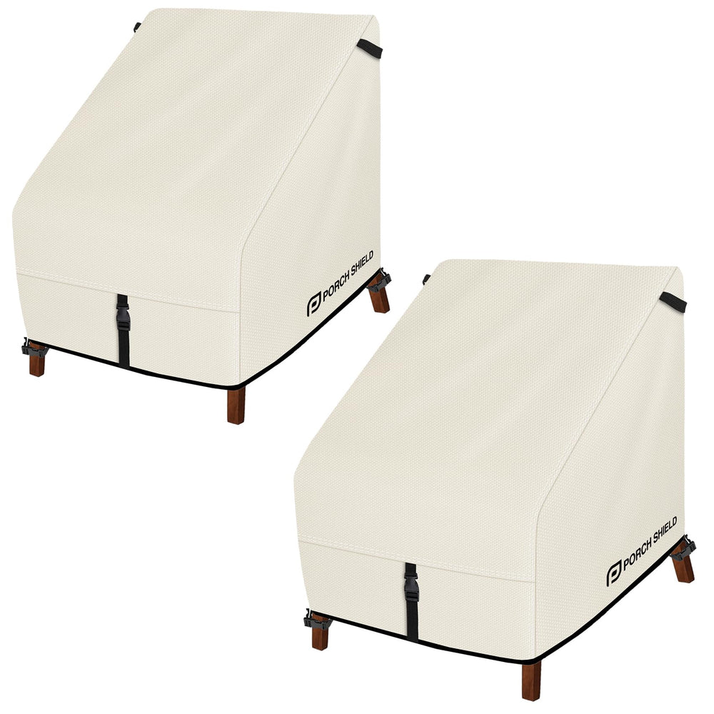 Porch Shield Waterproof Patio Chair Cover beige front view