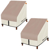 Porch Shield waterproof patio chair cover light tan front view