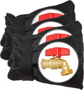 POROLIR Outdoor Faucet Cover front view, black fabric