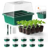 POROLIR Seed Starter Tray Kit green model front view with 12 cells