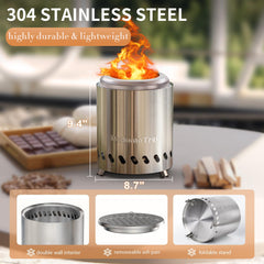 Portable Dodometrek Fire Pit with carry bag