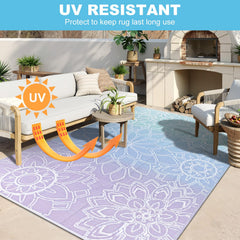Portable LOKHOM outdoor rug in carrying bag