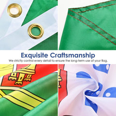 Portugal flag displayed outdoors, showcasing its durability
