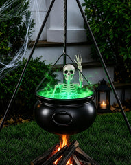 Poseable skeleton inside the CheerBloom cauldron