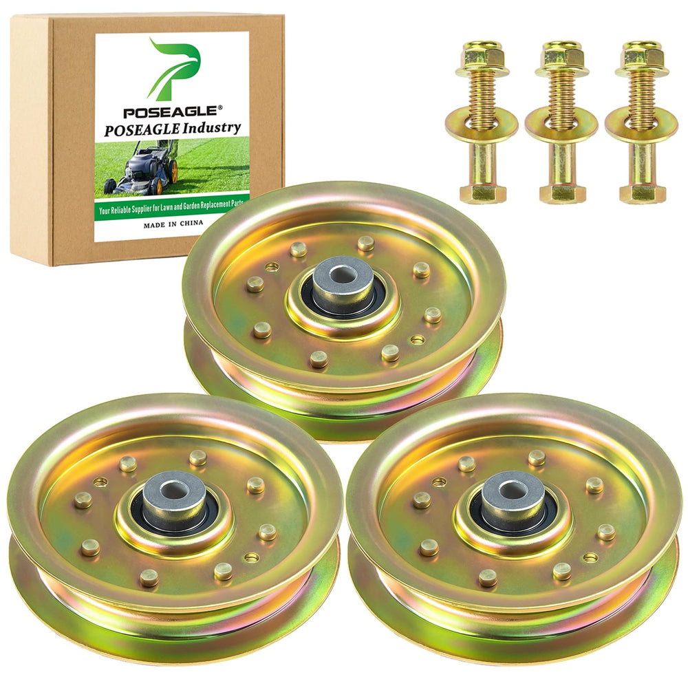 POSEAGLE 3 Pack Idler Pulley 4.25 inch front view