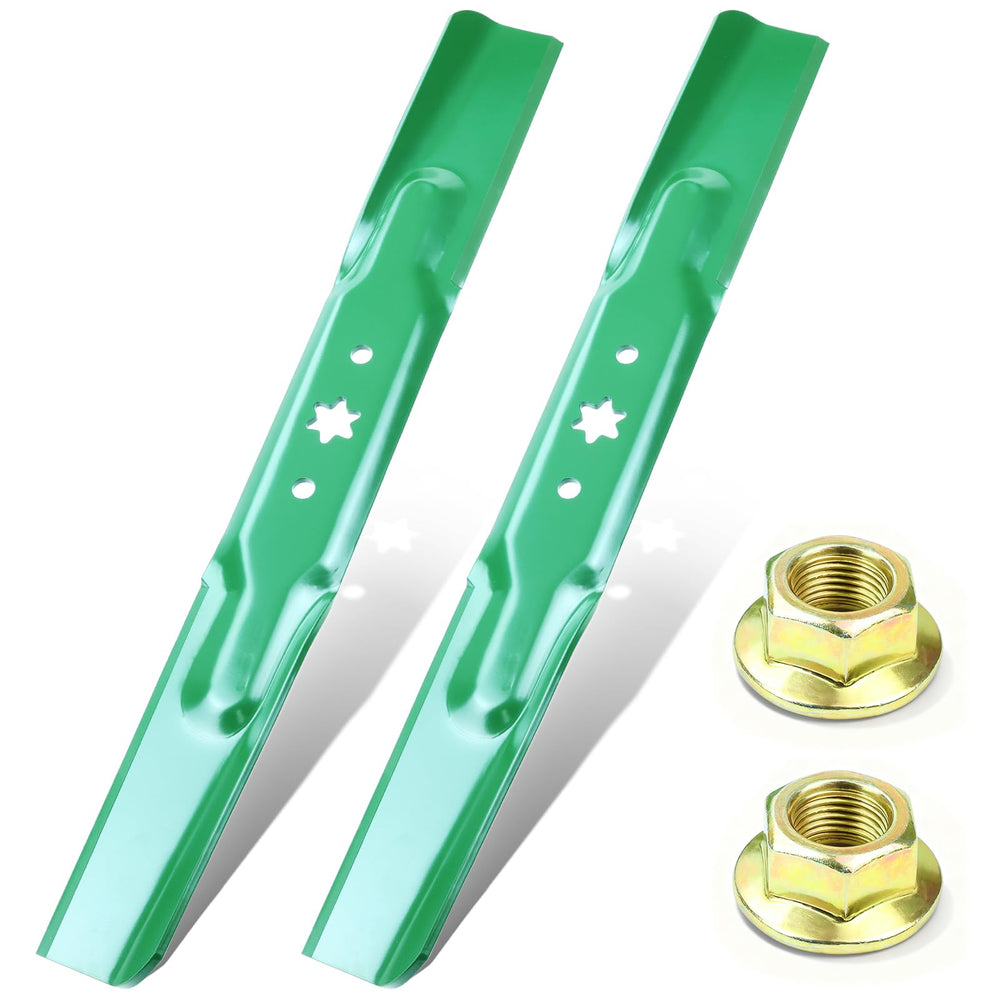 POSEAGLE 942-04308 mower blades front view with blade nuts