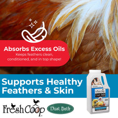 Poultry using Progressive Planet Fresh Coop Dust Bath in a kiddie pool
