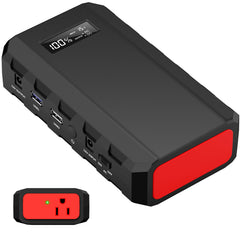 powkey Portable Power Station front view with AC outlet