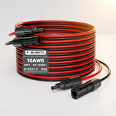 POWLERCTL Solar Panel Extension Cable 10 AWG 30Ft, Red front view