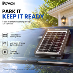 POWOXI 15W solar charger with LED indicators