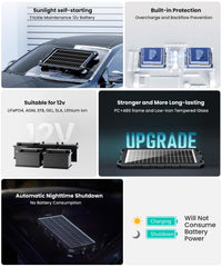 POWOXI solar battery charger installed in a car cigar lighter socket