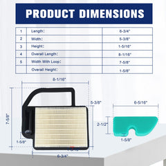 Powtol Courage 19 Air Filter with pre-filter and fuel filter