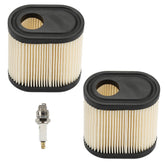 Powtol Recycler 22 Air Filter pack including two filters and a spark plug