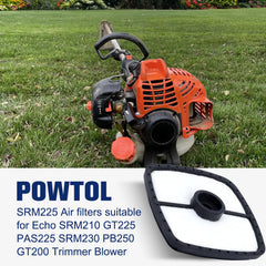 Powtol SRM 225 air filter dimensions, 2-5/8 inch square