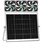 pqins Solar Greenhouse Fan Kit with solar panel and exhaust fan
