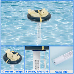 PRASBURR Pool Thermometer shown in a hot tub