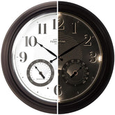 Presentime 18 Inch Illuminated Outdoor Clock front view with warm white lights
